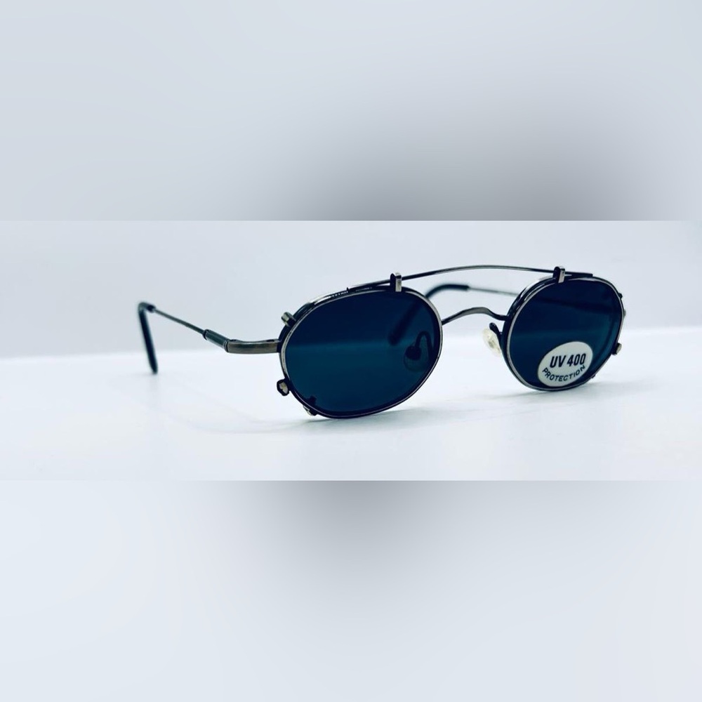 Vintage Cool Steel ST-16 Gray Oval Sunglasses Frames
